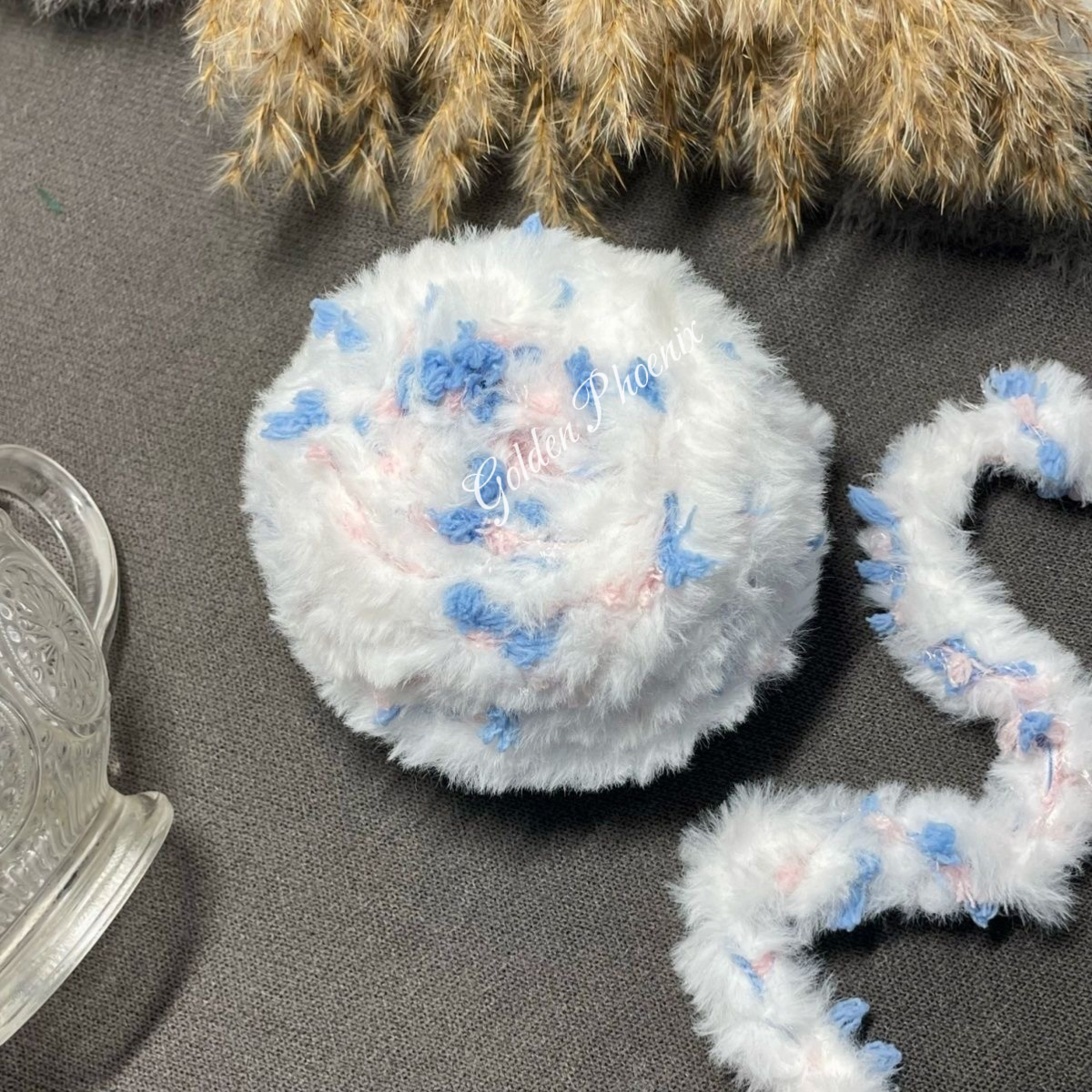 100g/团 皮草特色手混线材料包柔软不掉毛围巾猫耳帽子毛衣包包