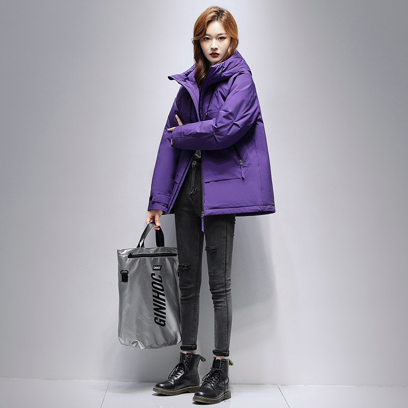 YAYA/鸭鸭2023新款休闲通勤时尚潮流防风连帽羽绒服YE3B020796A