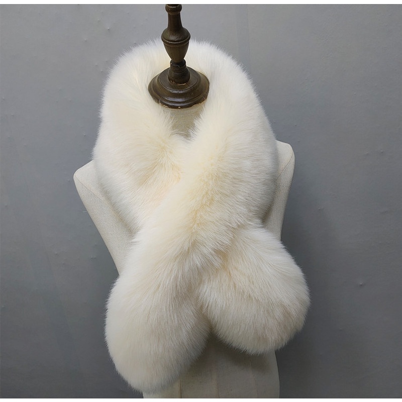 【小扬哥推荐】秋冬保暖加厚仿狐狸獭兔毛绒围巾女士网红毛毛领时尚