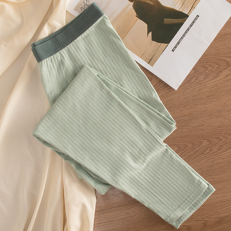 【小扬哥推荐】男士条纹秋裤男生棉质青年保暖时尚打底裤线裤潮流