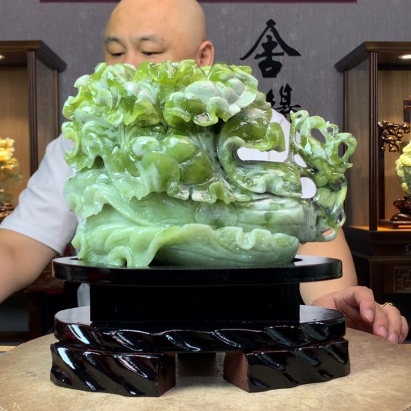 【闪购商品】蛇纹石玉摆件未镶嵌嗯*