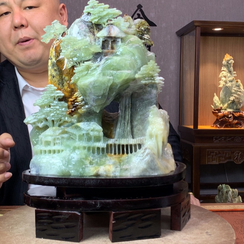 【闪购商品】蛇纹石玉摆件未镶嵌小*