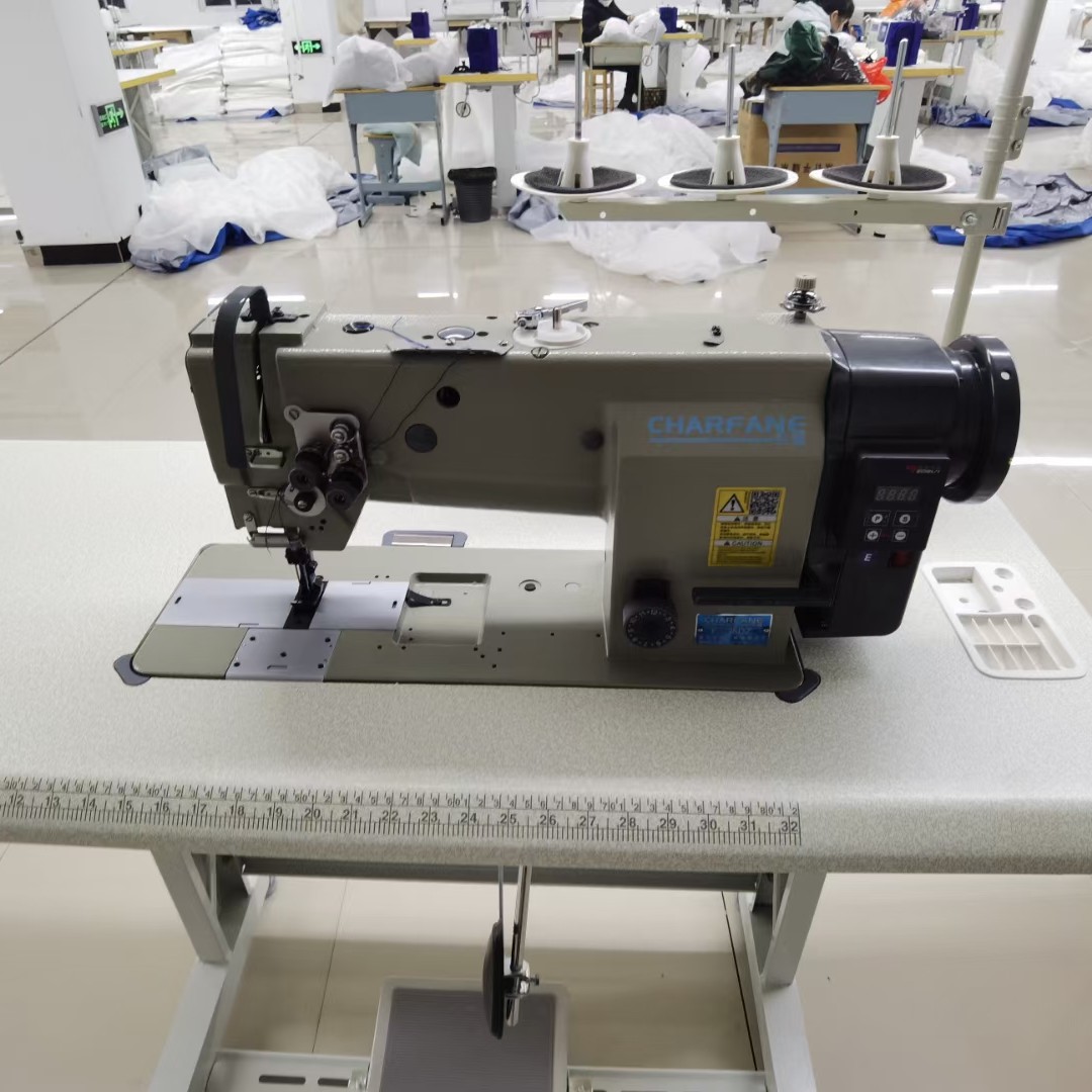 恰缝同步双针  箱包厂踩双直线缝纫机