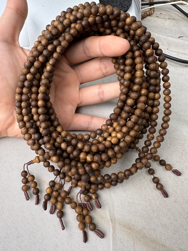 奇楠沉香张勺子虫漏手串圆珠多圈卡6多样性发一条