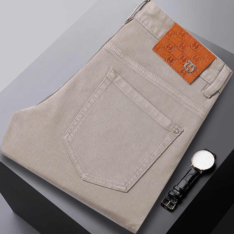 YUANNIU/原牛秋冬新款高端休闲时尚百搭修身直筒牛仔长裤牛仔裤