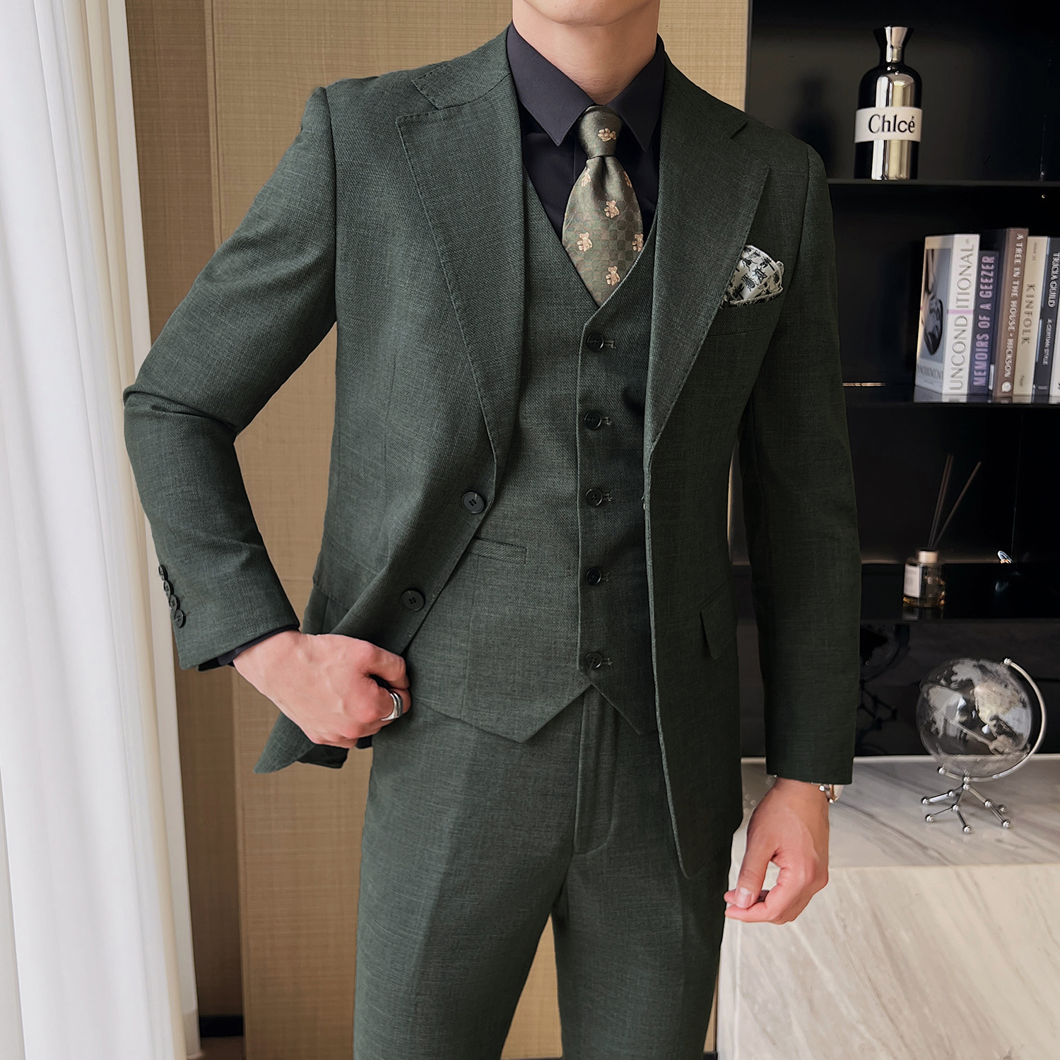 双排扣休闲西服套装婚礼商务英伦
