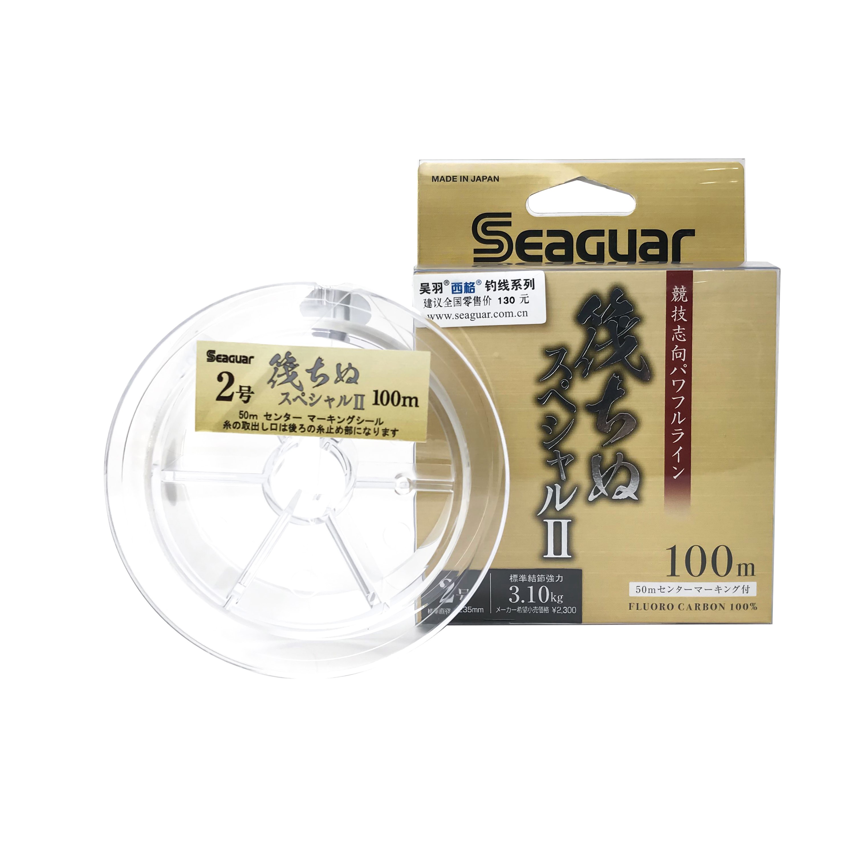 西格seaguar筏钓线子线黑鲷氟碳素鱼线路亚前导线100米
