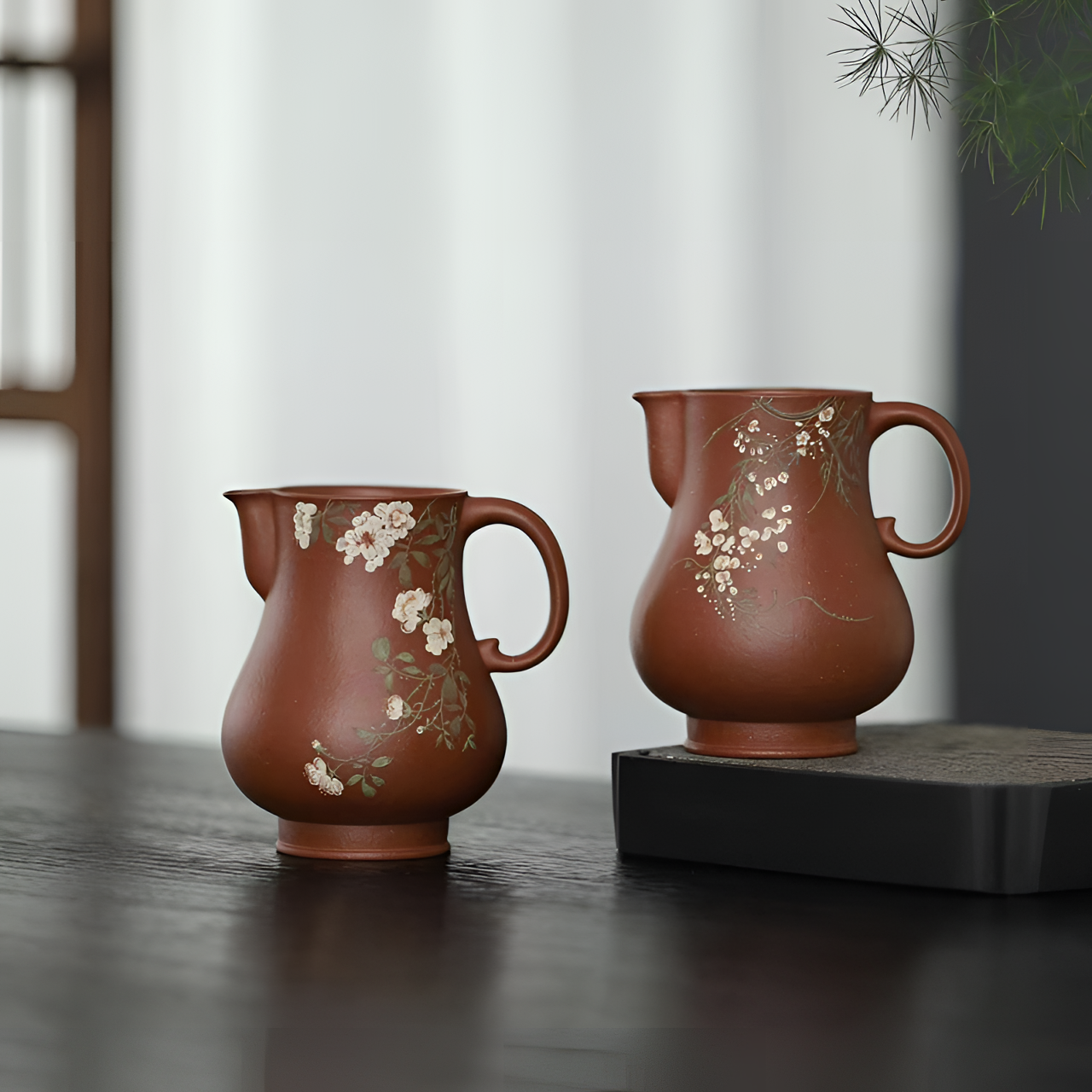 静心杯|花开四时陶瓷小容量大号纯手工中式公道杯分茶降坡泥230cc