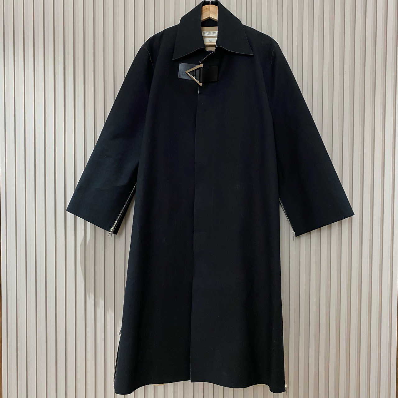 Bottega Veneta Daniel绝版黑色压胶长款风衣外套/48码/99新/7659
