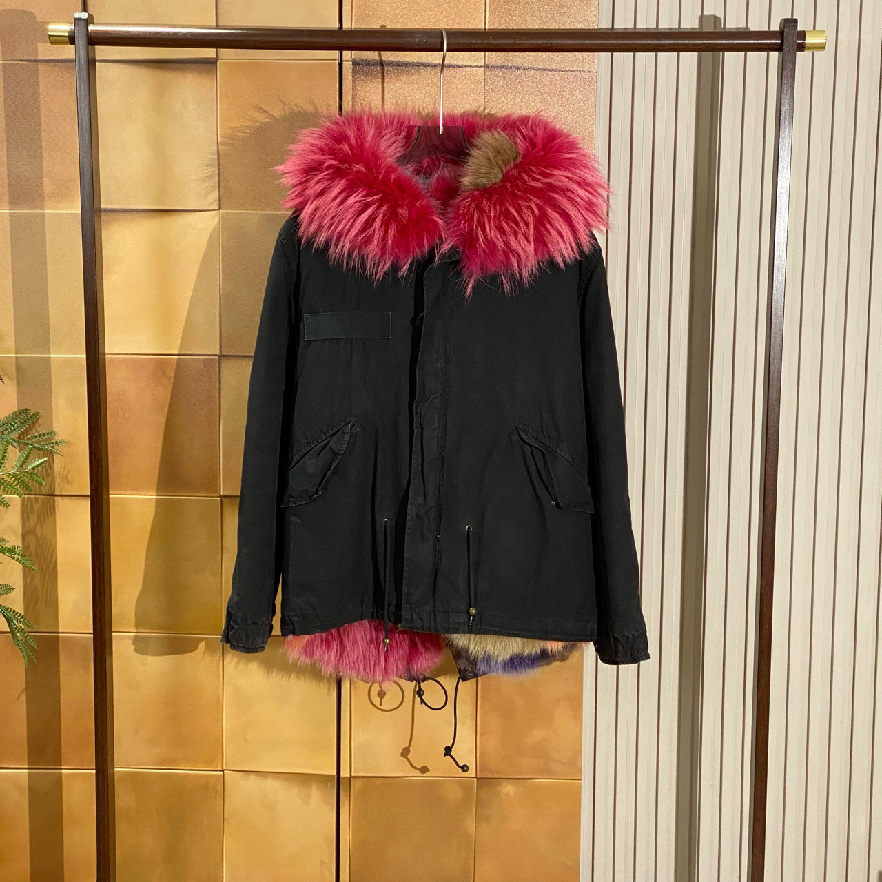 Mr&Mrs皮草夫妇内里皮草派克服/xs码/98新/26432