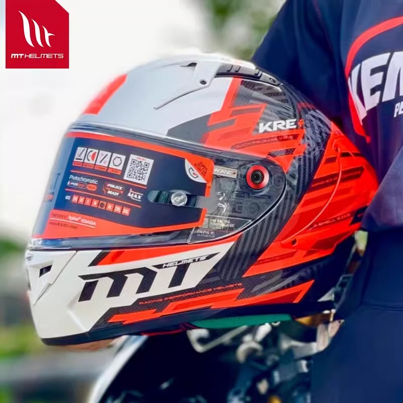 西班牙mt头盔kre+碳纤维全盔摩托车机车头盔赛道四季男女大尾翼盔