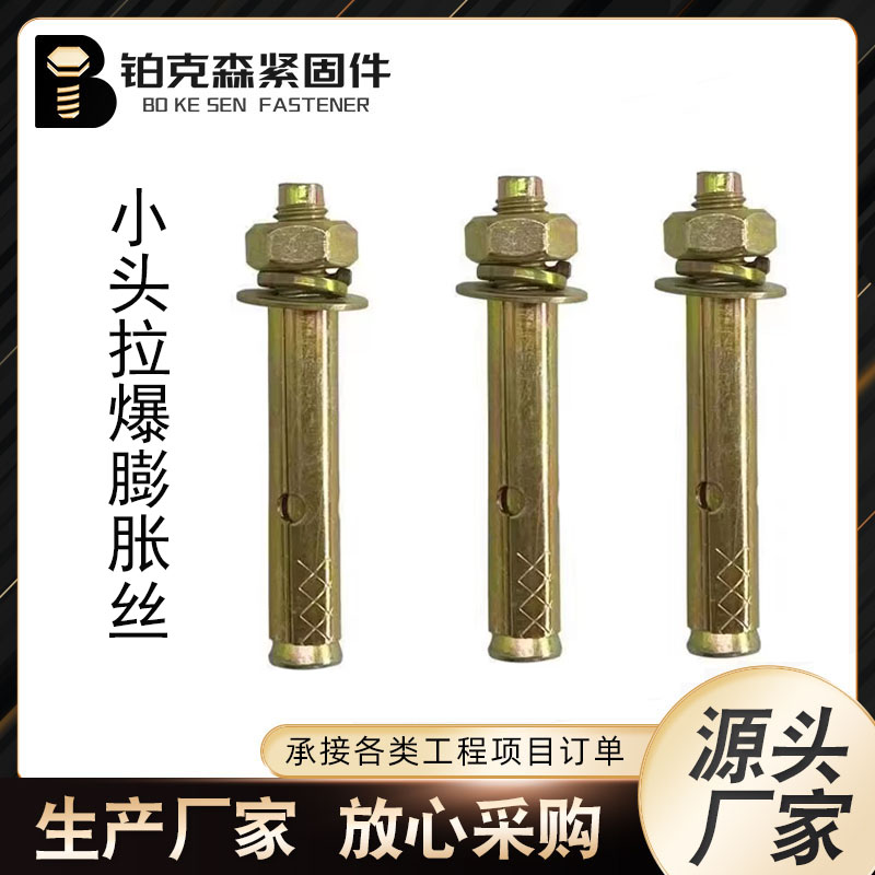 南海吊顶拉爆膨胀螺丝国标整箱膨胀小头胀栓带孔胀栓加长强力膨胀