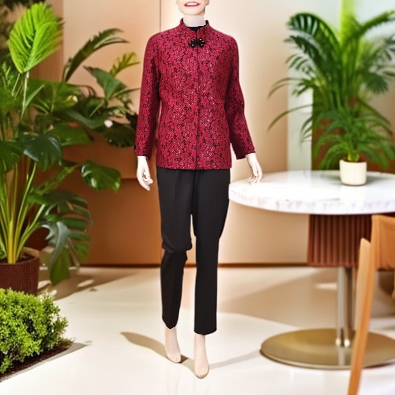 雪丽丹中老年女装春秋长袖时尚中式妈妈装