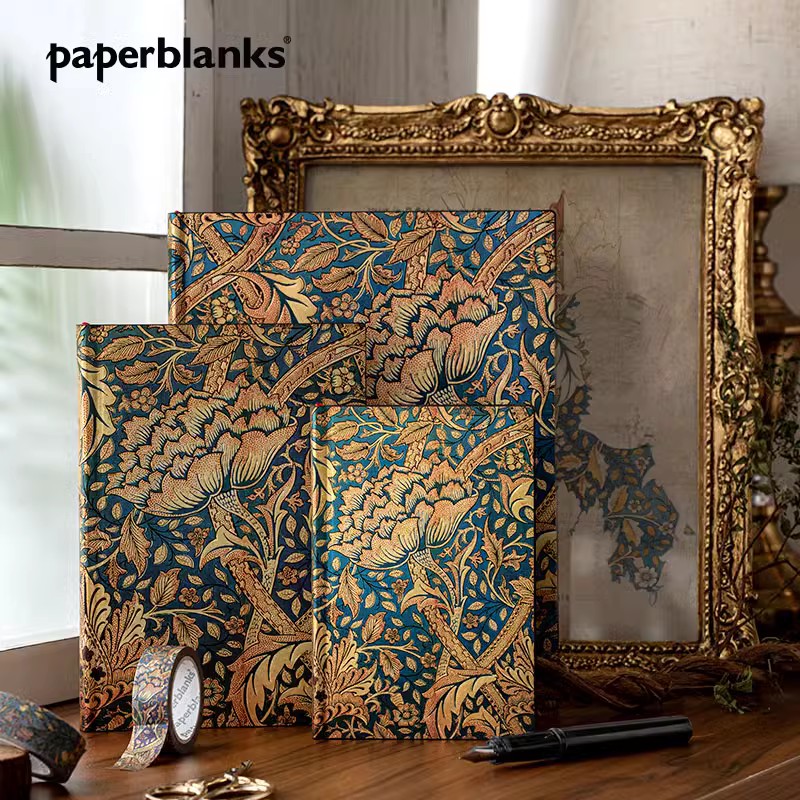 【21年秋季】paperblanks莫里斯系列淡黄蔷薇精致本子日记笔记本