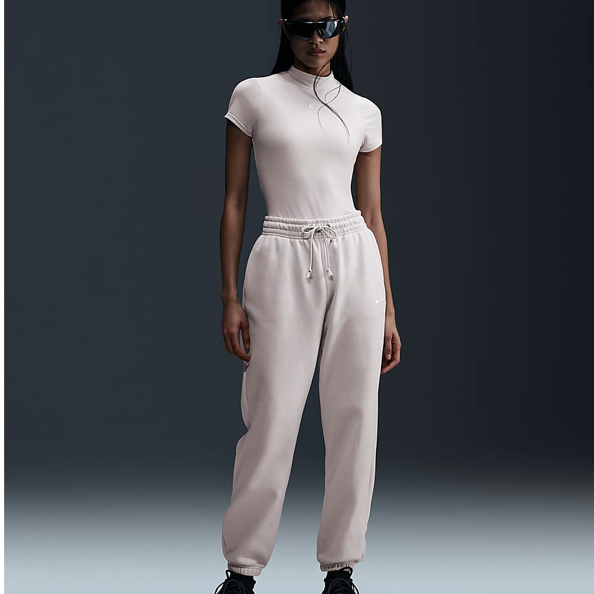 【滔搏联动】NIKE耐克高腰 Oversize加绒直筒运动裤卫裤FZ5997-104