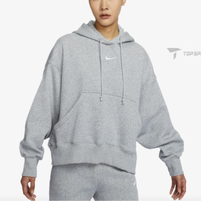 【滔搏联动】Nike耐克女PHN韩系欧美蝙蝠袖加绒甩帽卫衣DQ5859-063