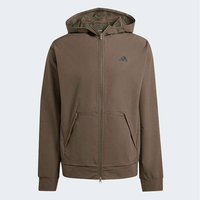 【滔搏联动】Adidas阿迪达斯男女冬季拒水加绒防风连帽外套IX9059