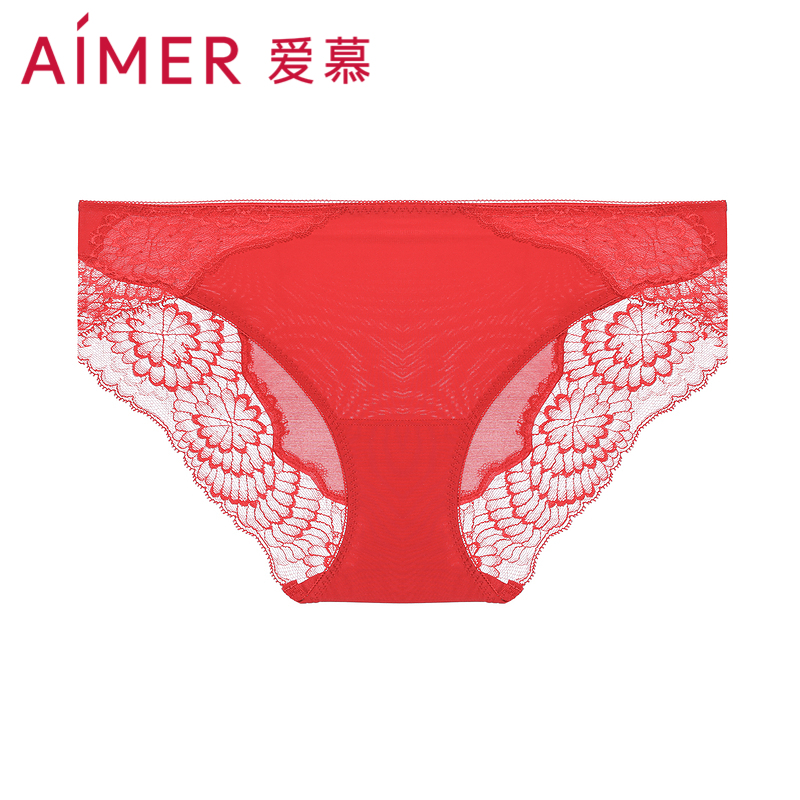 [涟涟有鱼 好事将近]女红中腰三角裤AM226941