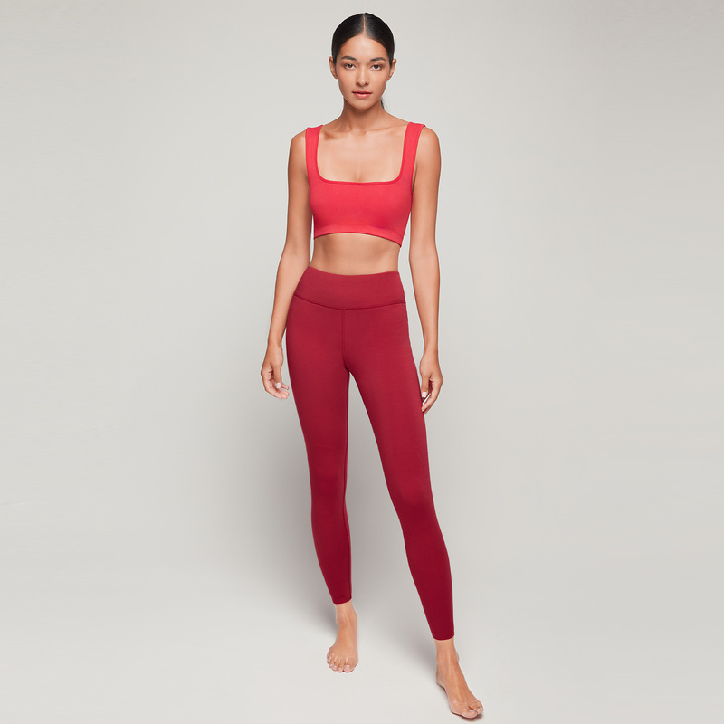 牛奶绒绒冬季女士红色加厚秋裤裸感外穿双层长裤AM736652