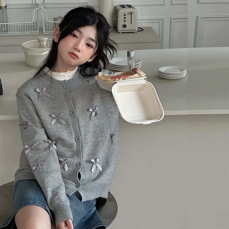 女童毛衣开衫春秋2025新款儿童时尚线衫秋装韩版女孩针织外套洋气