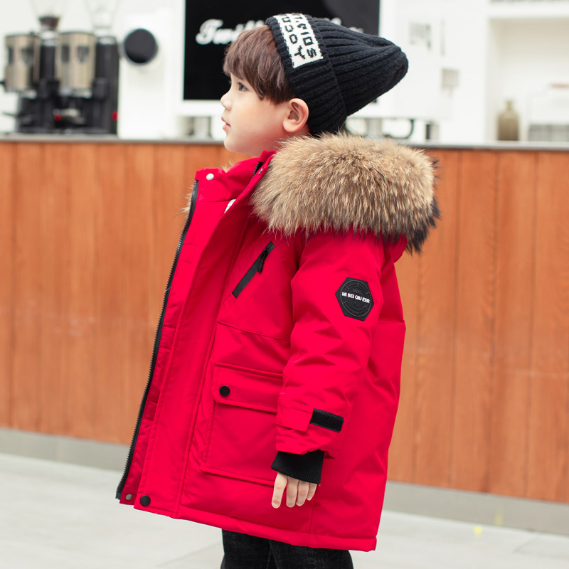 巴拉巴拉中大童儿童羽绒服男童中长款中小童2024新款男孩童装