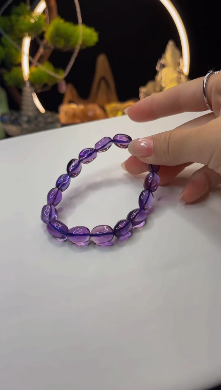 【闪购商品】水晶手串未镶嵌天然巴西紫水晶随形手串