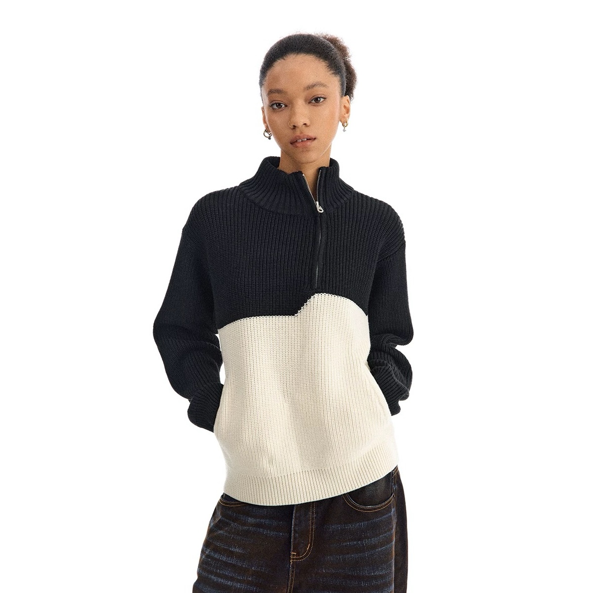 CONP 24AW “交界”黑白毛衣