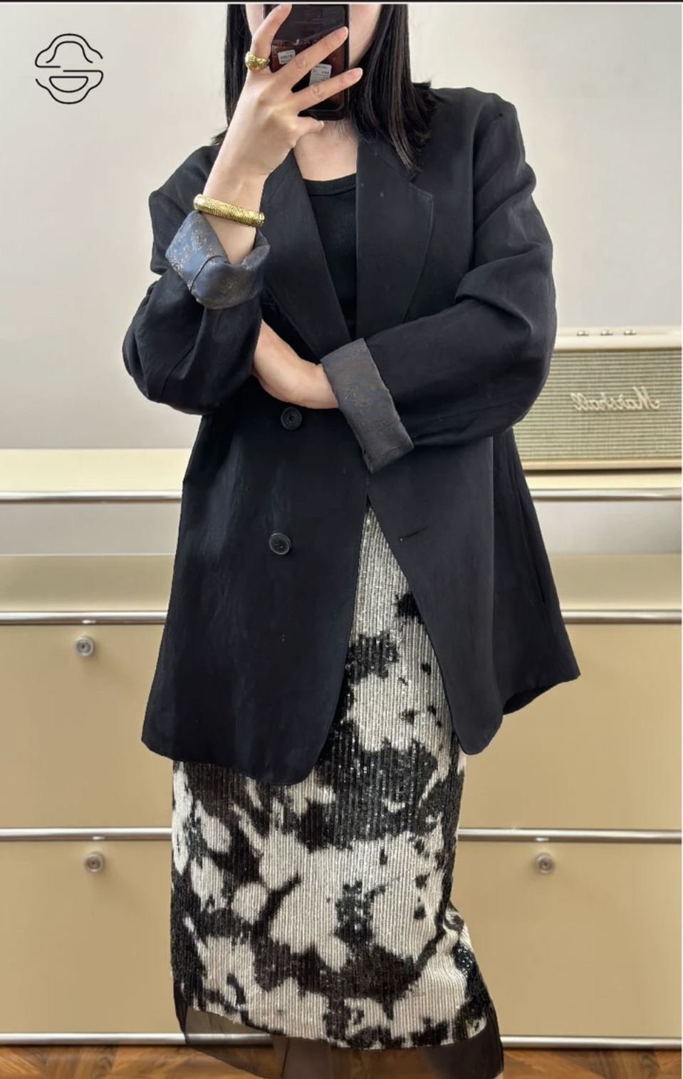 【特价款】亚麻西装外套 提花内衬