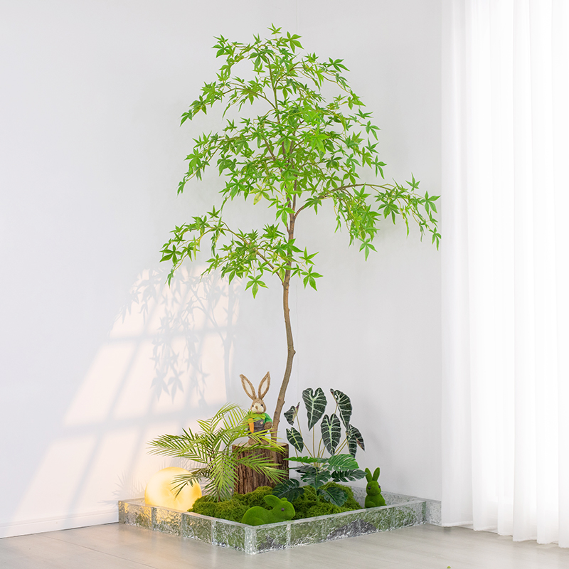 仿真绿植造景室内景观植物组合仿真树橱窗楼梯装饰落地盆景摆件