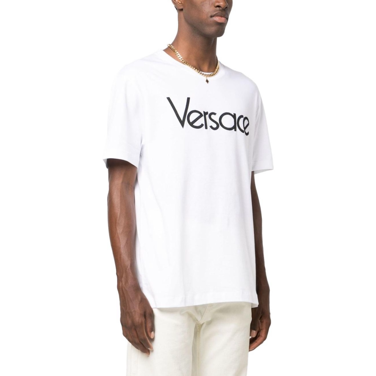 全新未使用 Versace/范思哲 男士短袖T恤白色 MTS10562