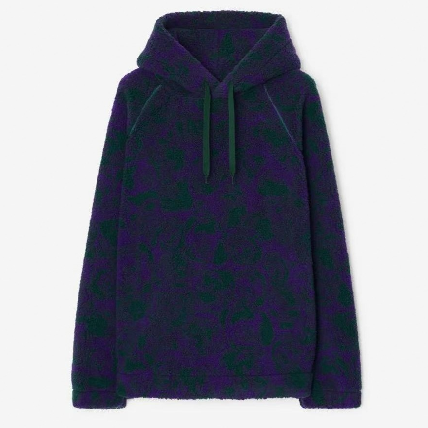 未使用 BURBERRY/博柏利 拼色玫瑰印花连帽卫衣 MSW20232