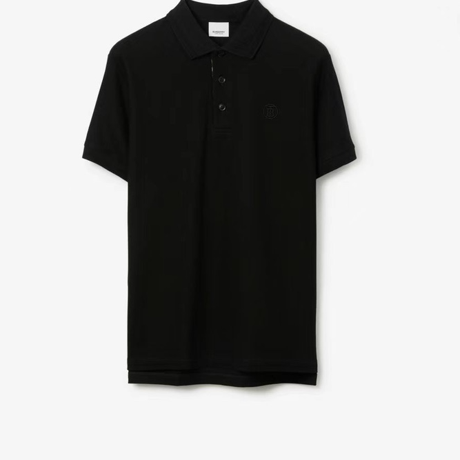 全新未使用 BURBERRY/博柏利  男士 黑色 短袖Polo MTS10486