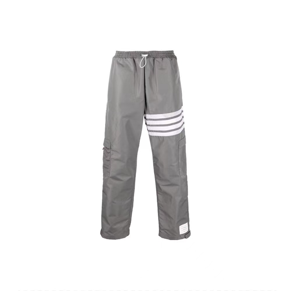 全新未使用 THOMBROWNE 【姜来同款】男士灰色长裤经典条纹Mca30055