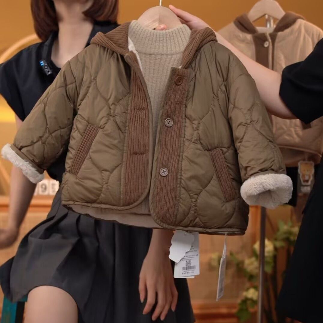 巴拉吧啦儿童秋冬棉服外套2023新款洋气百搭男女童韩版加绒加厚帅