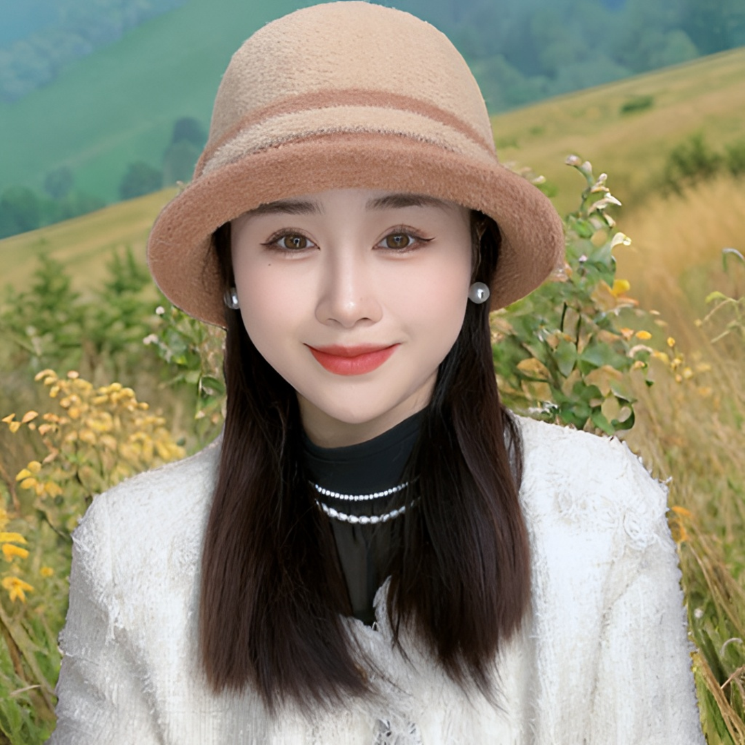 针织贝雷帽毛绒加厚冬天时尚网红百搭女士毛呢保暖贝贝雷帽韩版秋