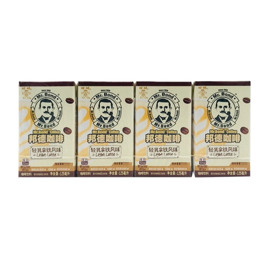 临期 旺旺邦德咖啡轻乳拿铁风味125ml*4（24.3.4到期）