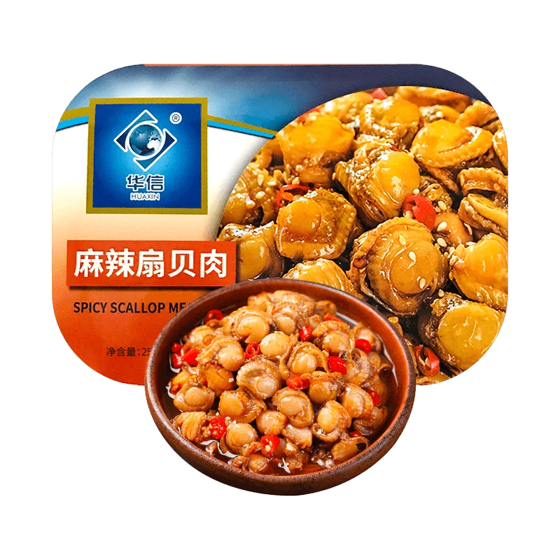 临期 华信 麻辣扇贝肉250g*5（2024/8/27）