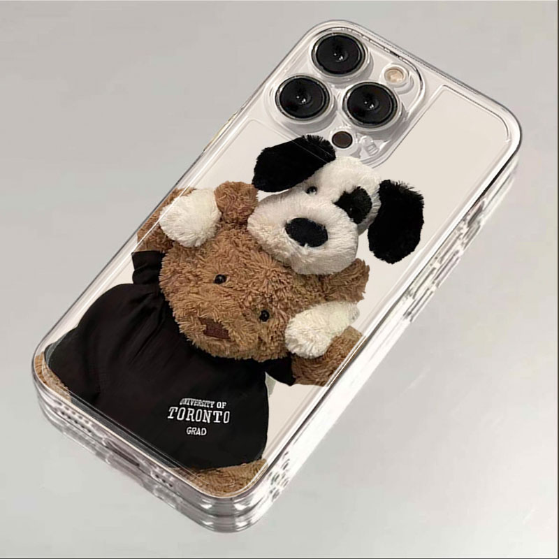 泰迪熊iphone15苹果手机壳14promax硅胶13pro透明12高级11全包X女