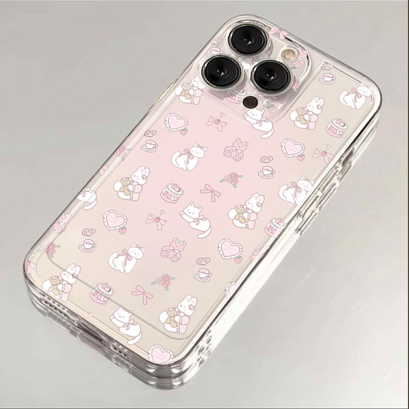 优雅宠物猫苹果15手机壳14promax硅胶13pro透明12高级11全包XS