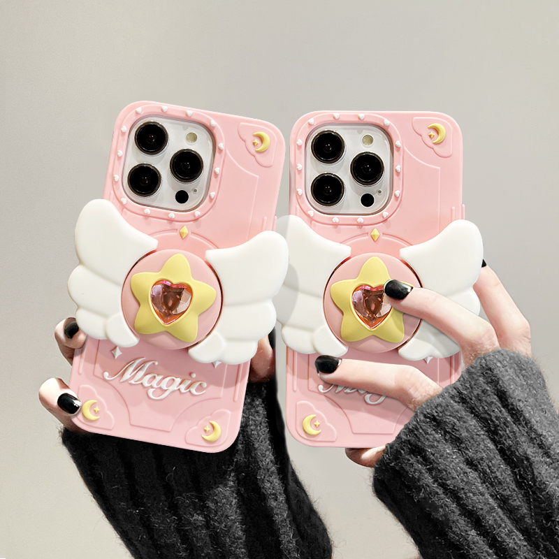 适用于苹果系列iPhone15卡通立体15pro硅胶14promax美少女手机壳