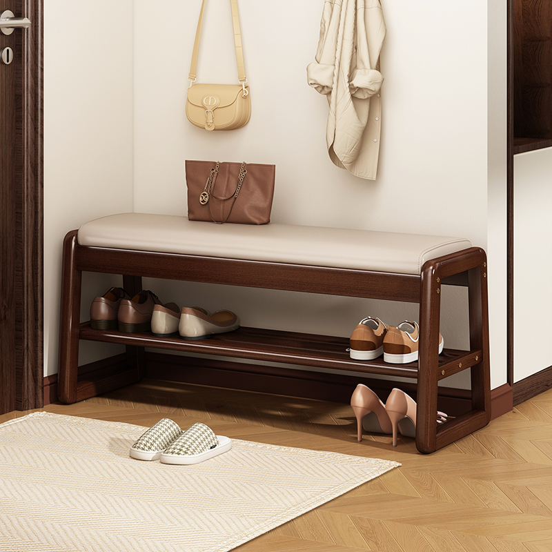 实木换鞋凳门口可坐网红款家用轻奢高端北欧玄关可坐式长条穿鞋凳