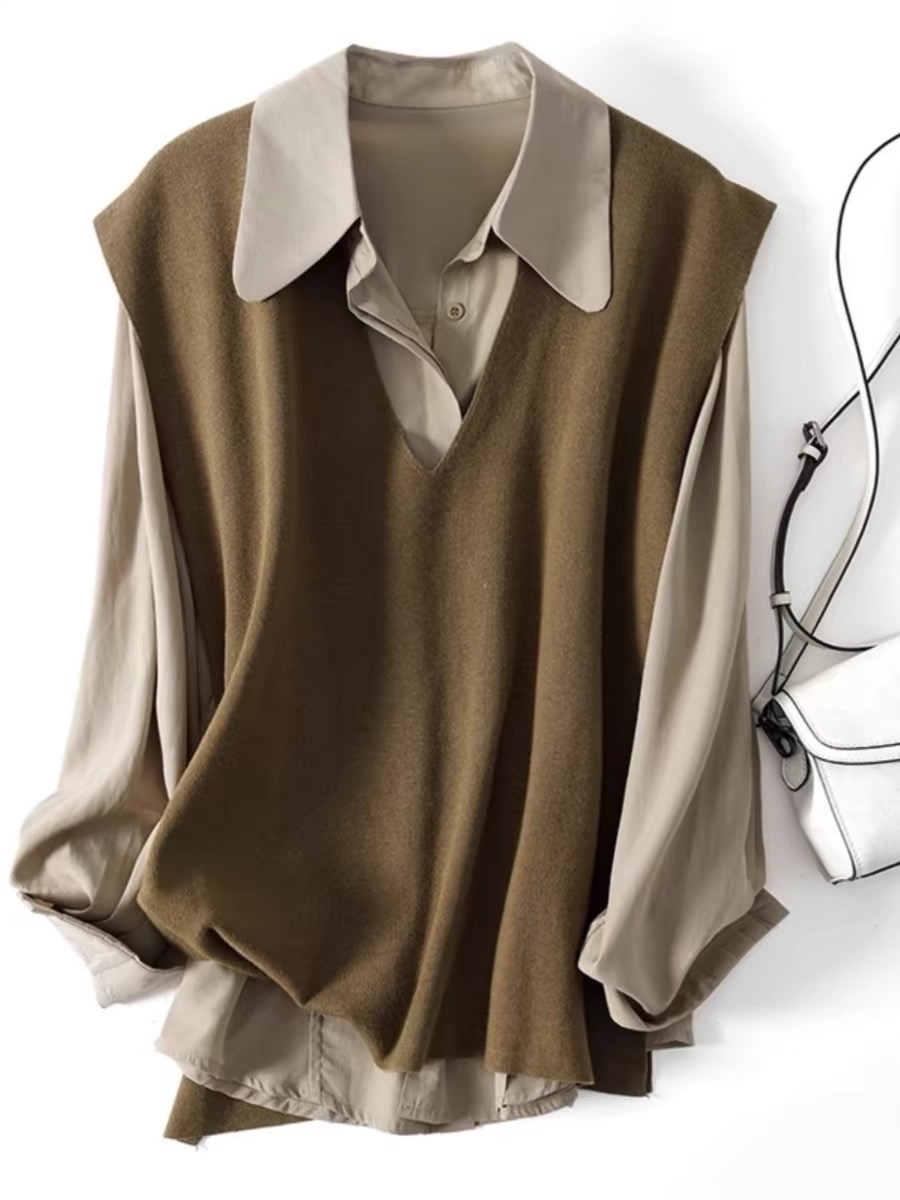 C128 (只出不进 谨慎下单）气质时尚纯色宽松休闲衬衫女