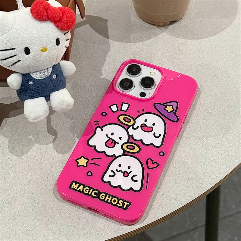 高颜值幽灵苹果15手机壳iPhone14Promax个性网红13小众12防摔搞怪