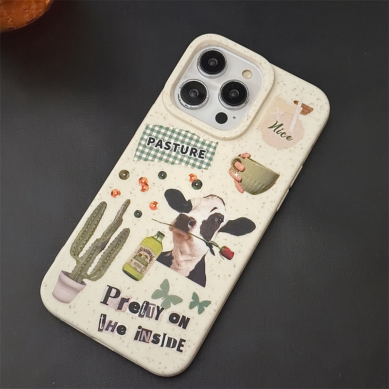 可爱小牛苹果15手机壳iPhone14Promax少女13高颜值12保护套软全包
