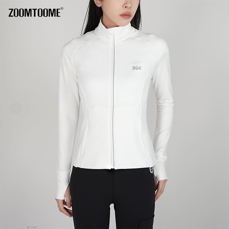 ZOOMTOOME众同秋冬热卖女款拉链运动长袖跑步弹力速干针织外套