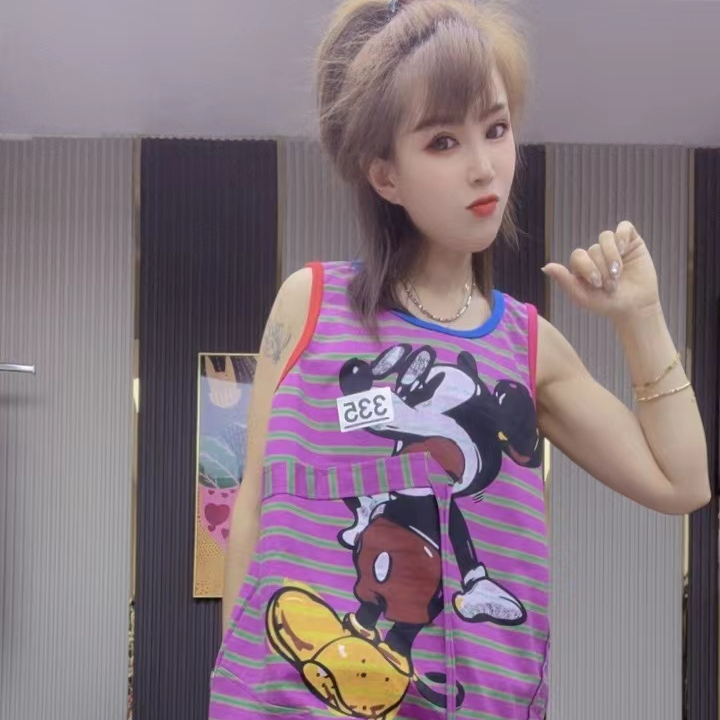 301-399#【小敏姐欧严选】时尚潮流新款气质上衣印花圆领上衣