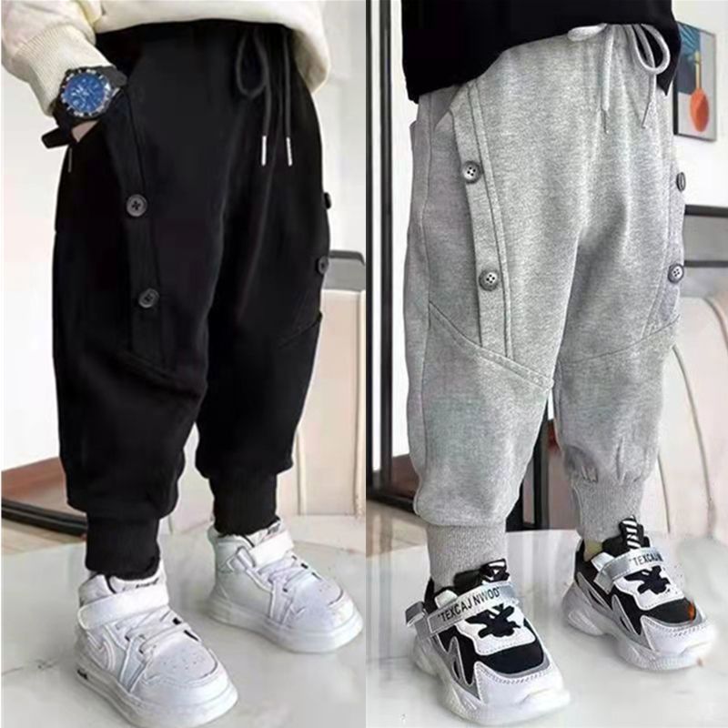 【小扬哥推荐】男童裤子2024秋冬加绒卫裤中小童休闲运动裤宝宝宽