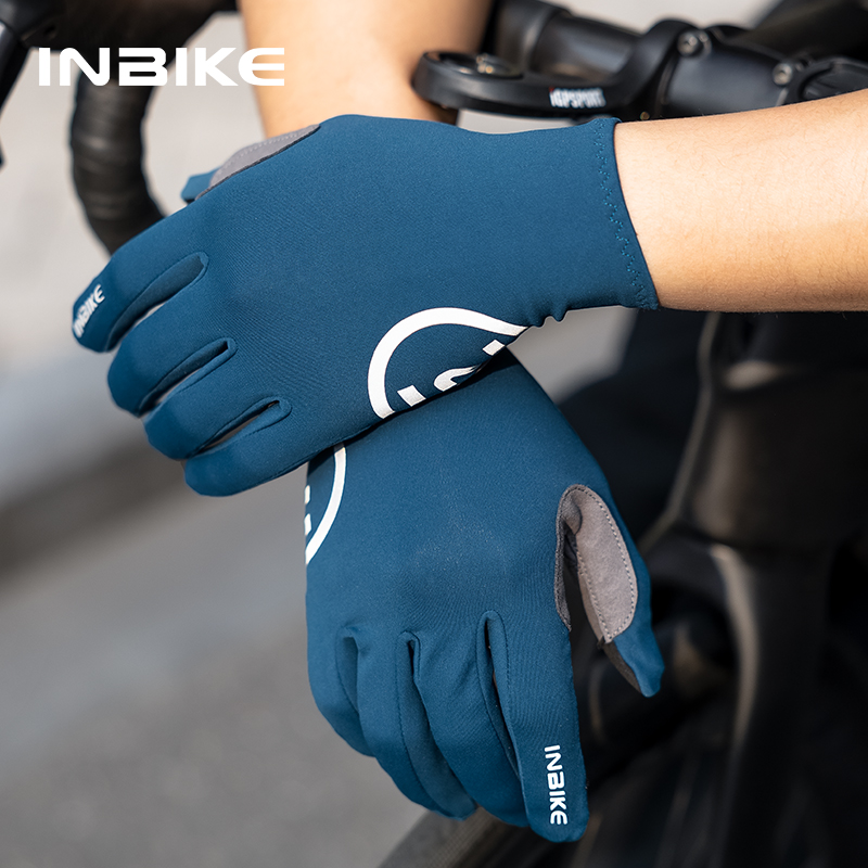 INBIKE春夏季防滑骑行男女款全包触屏长指手套耐磨减震山地公路车