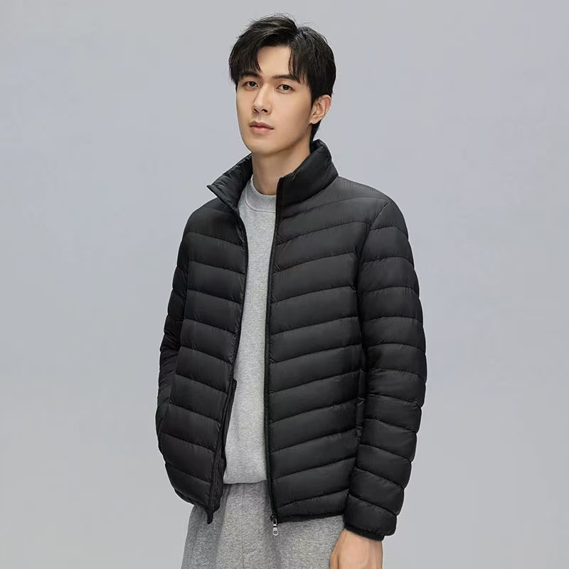 轻薄男士立领羽绒服连帽外套05