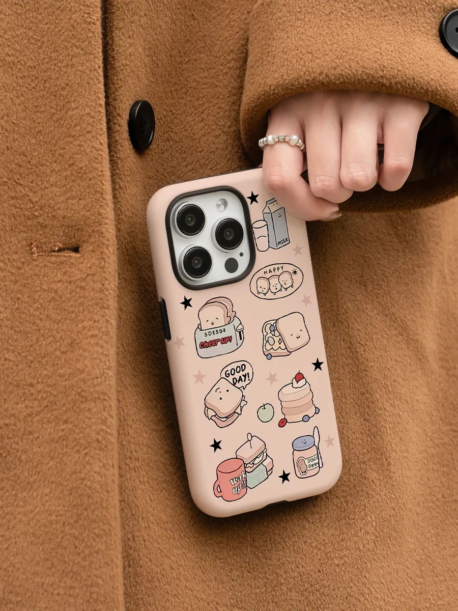 菲林二合一吐司面包适用苹果16手机壳iphone15华为oppo小米vivo43